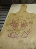 7"x13.75" Cool Highland Cow Serving Paddle