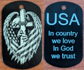 Eagle and Cross Dog Tag