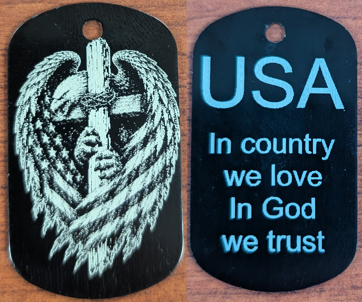 Eagle and Cross Dog Tag