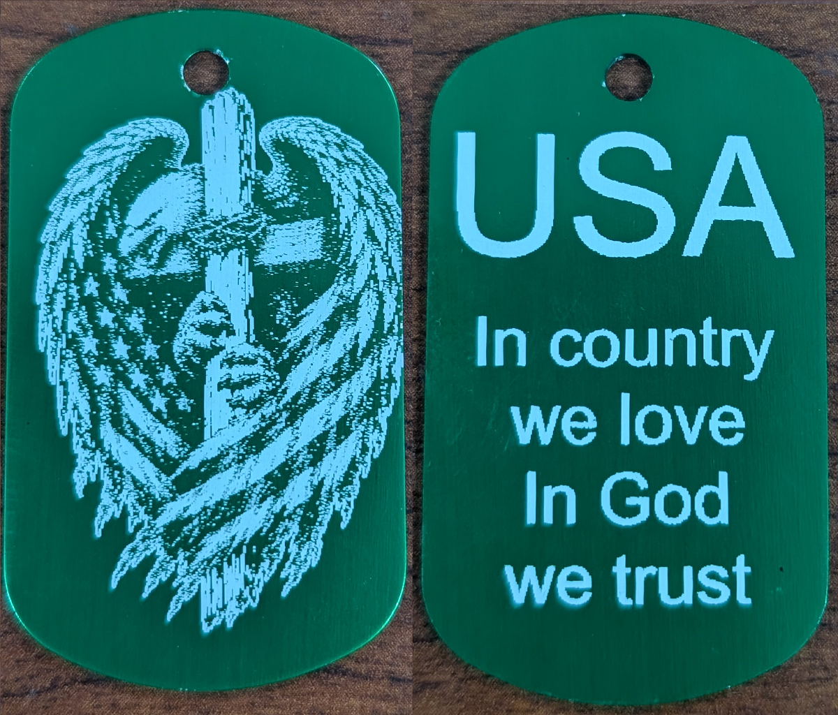 Eagle and Cross Dog Tag