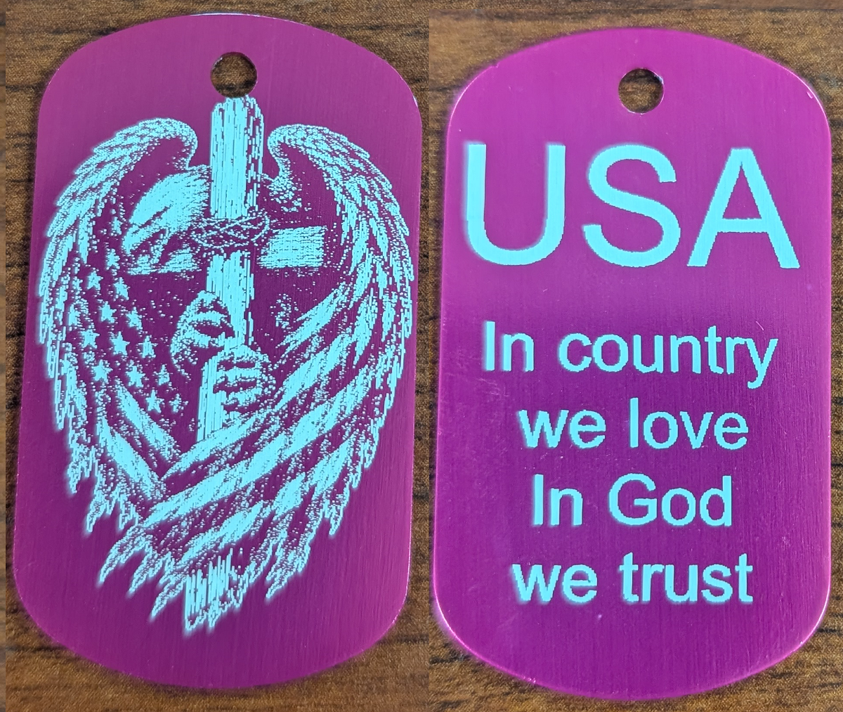 Eagle and Cross Dog Tag