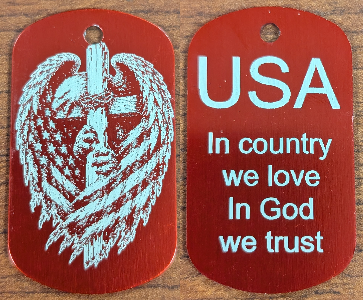 Eagle and Cross Dog Tag