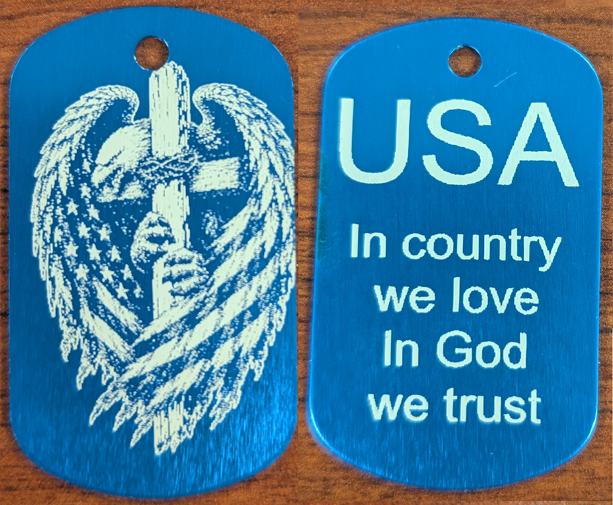 Eagle and Cross Dog Tag