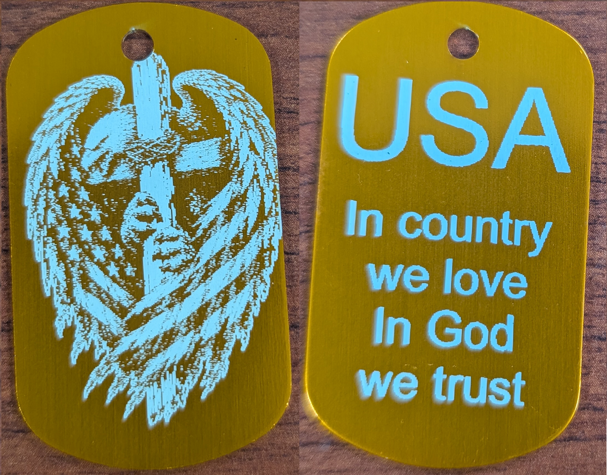 Eagle and Cross Dog Tag