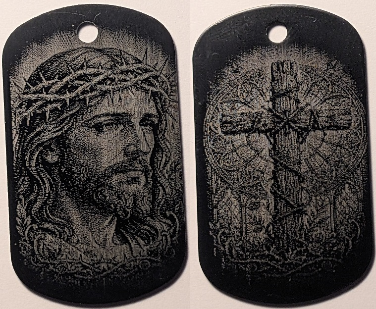 Jesus and Cross Dog Tag