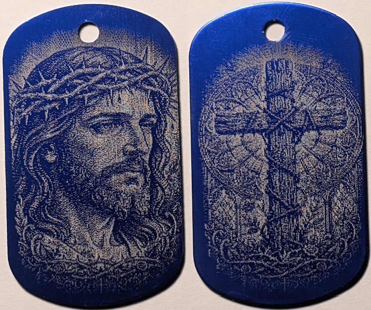 Jesus and Cross Dog Tag
