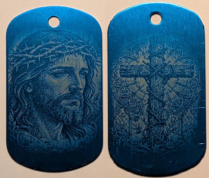Jesus and Cross Dog Tag