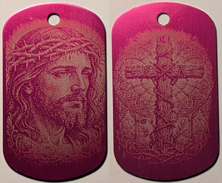 Jesus and Cross Dog Tag