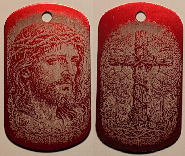 Jesus and Cross Dog Tag