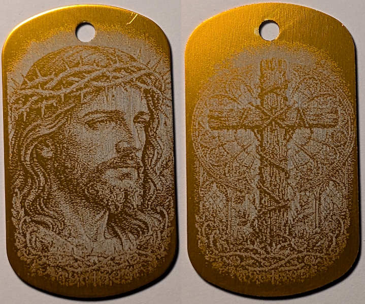 Jesus and Cross Dog Tag