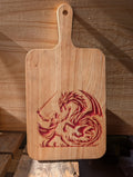 7"x13.75" Knight and Dragon Serving Paddle