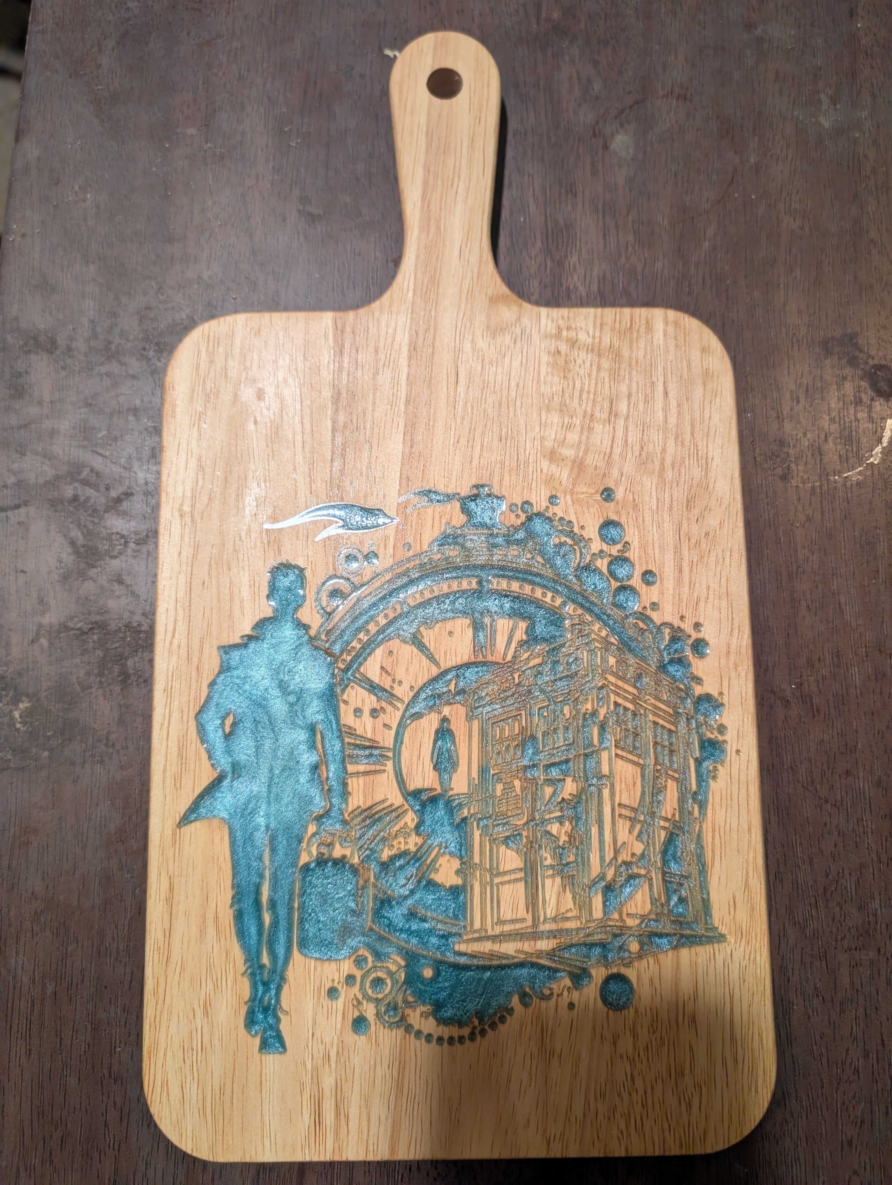 7"x13.75" Time Traveler Serving Paddle