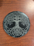 Laser Engraved Round Slate Coaster