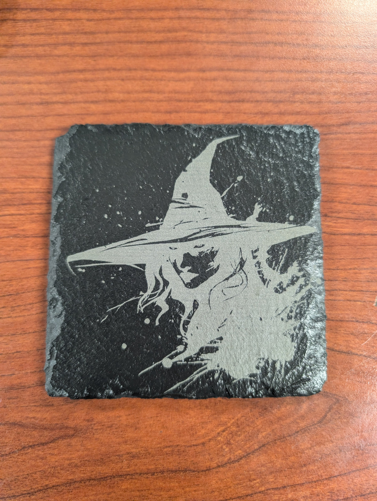 Laser Engraved Square Slate Coaster